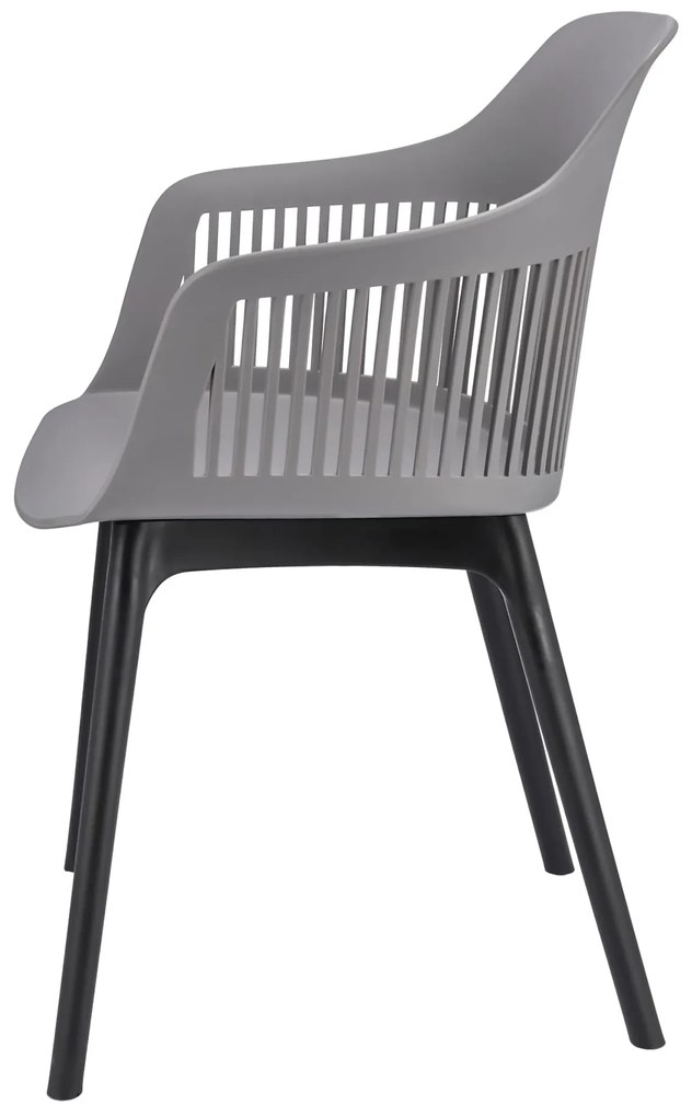 Dekorstudio Plastová záhradná stolička CORNIDO sivá