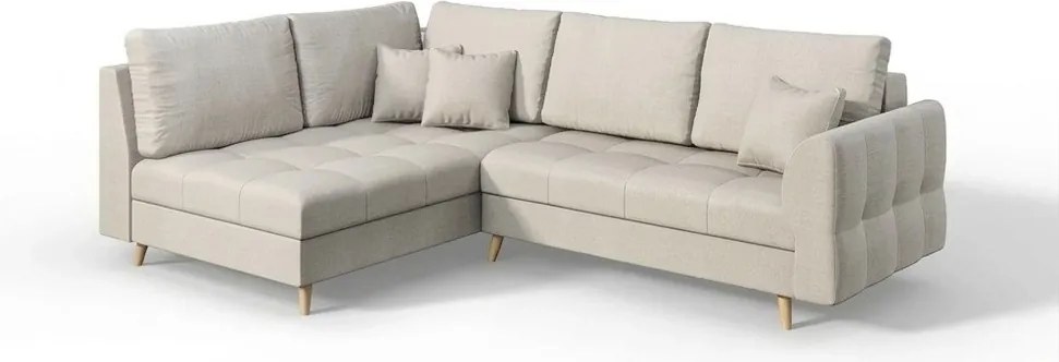 Krémovobiela rohová pohovka (ľavý roh) Ariella – Ropez