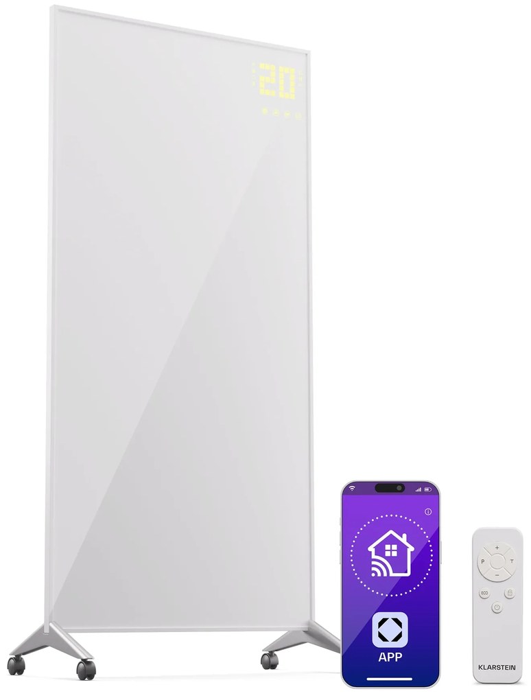 Klarstein Wonderwall Smart Bornholm, infražiarič, 60 x 120 cm, 1200 W, aplikácia