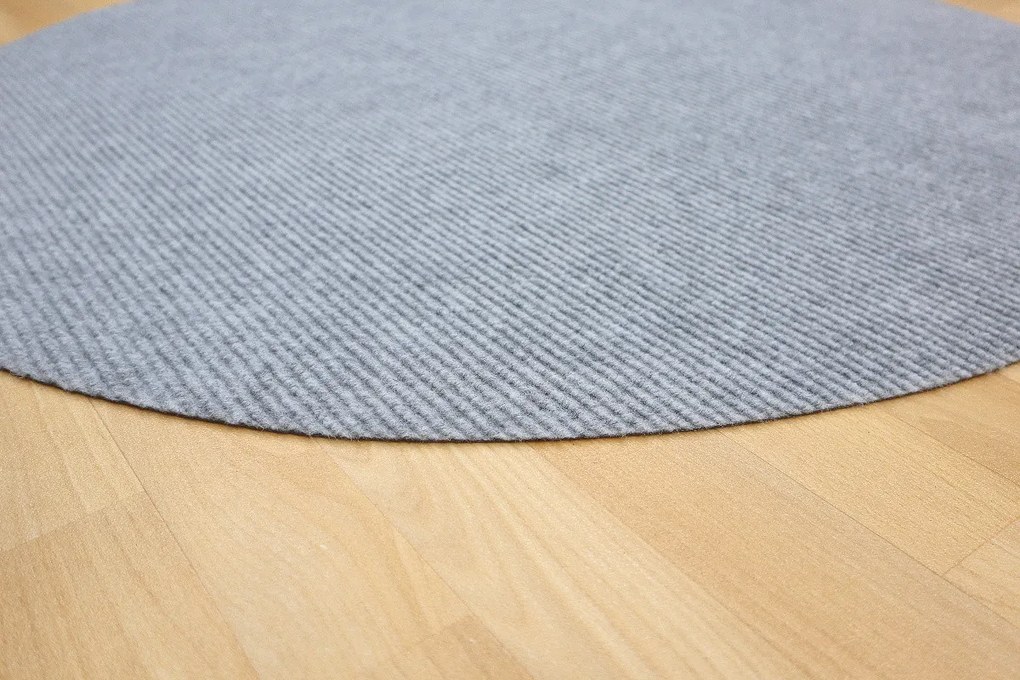 Vopi koberce Kusový koberec Quick step šedý kruh - 120x120 (priemer) kruh cm