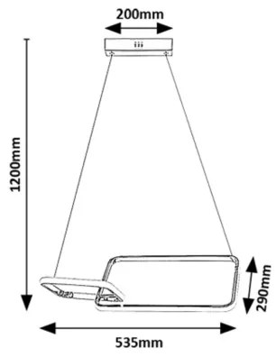 Rabalux 71367 - LED Prisadený luster MALWEN LED/36W/230V 4000K