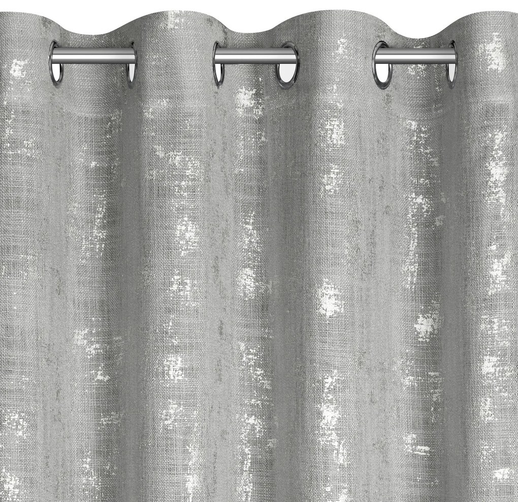 ZÁVES NA KRÚŽKOCH SOLANA 140X250 CM STRIEBORNÁ