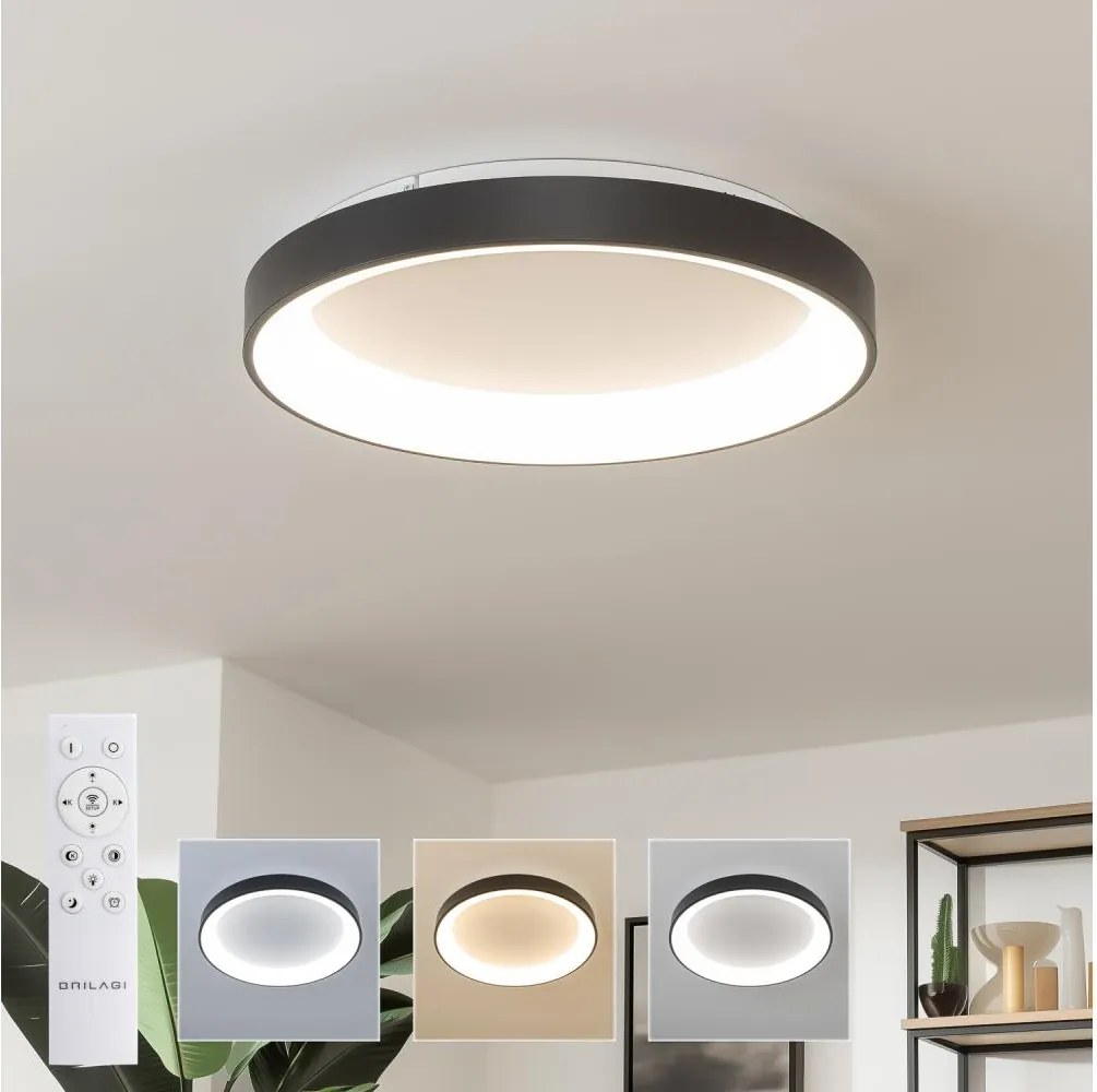 Brilagi - stmievateľné LED stropné svietidlo FALCON II LED/99W/230V pr. 60 cm čierna +DO