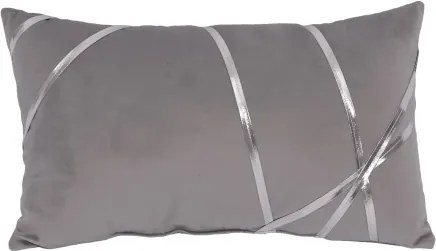 Dekoračný vankúš Vanessa 30x50 cm, strieborný%