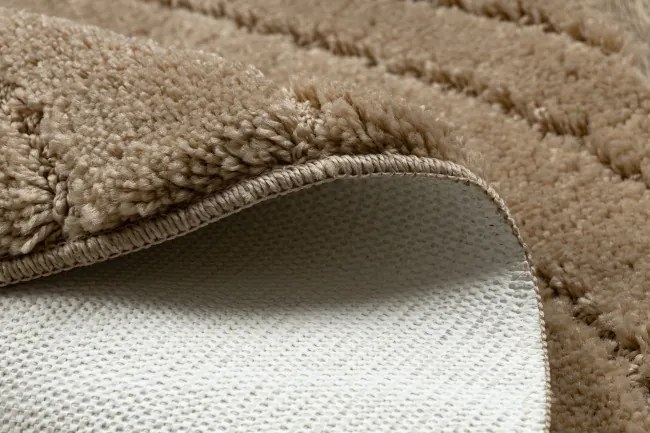 Kúpeľňový koberček SUPREME WAVES vlny, béžový kruh