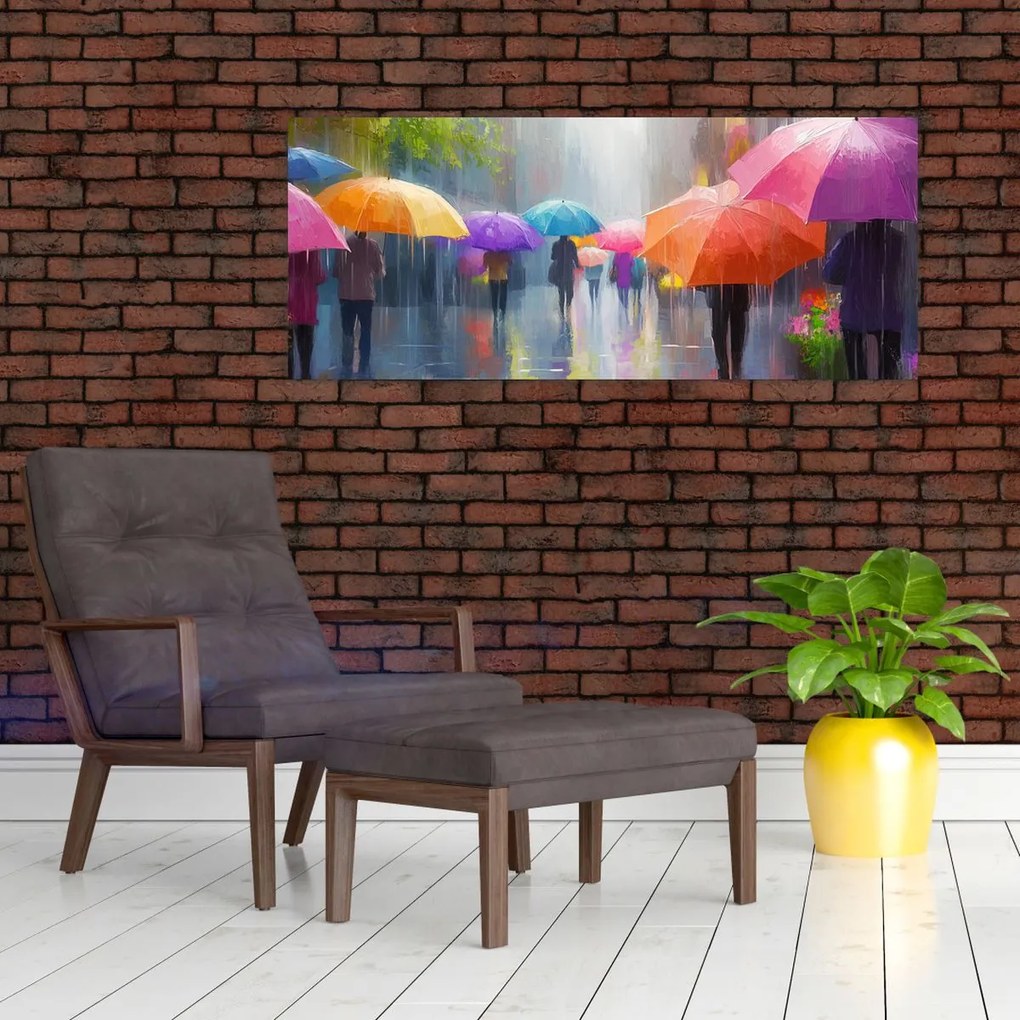 Obraz - Daždivý deň (120x50 cm)