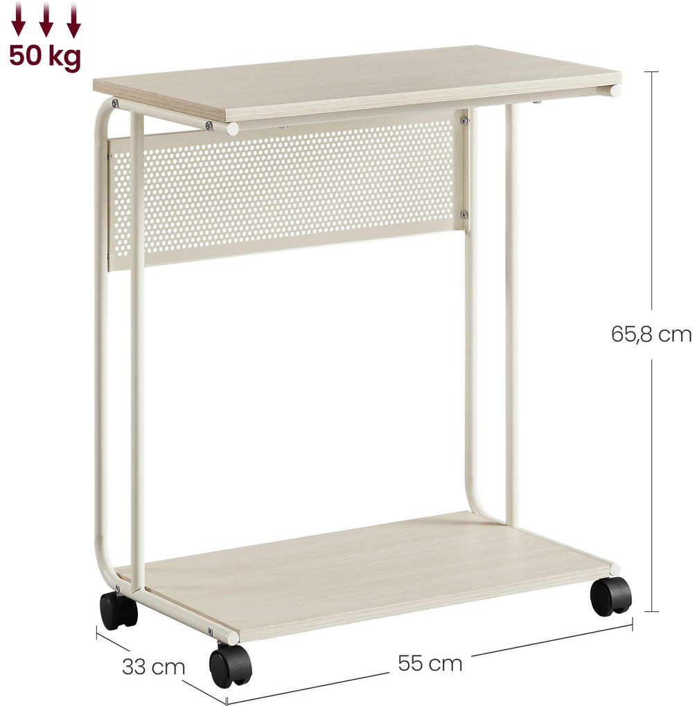 Jedinečný príručný stolík v tvare C Songmics LET812L67