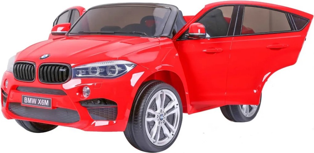 Ramiz BMW X6M XXL pre 2 deti Červené SUV + Pilot + Eco koža