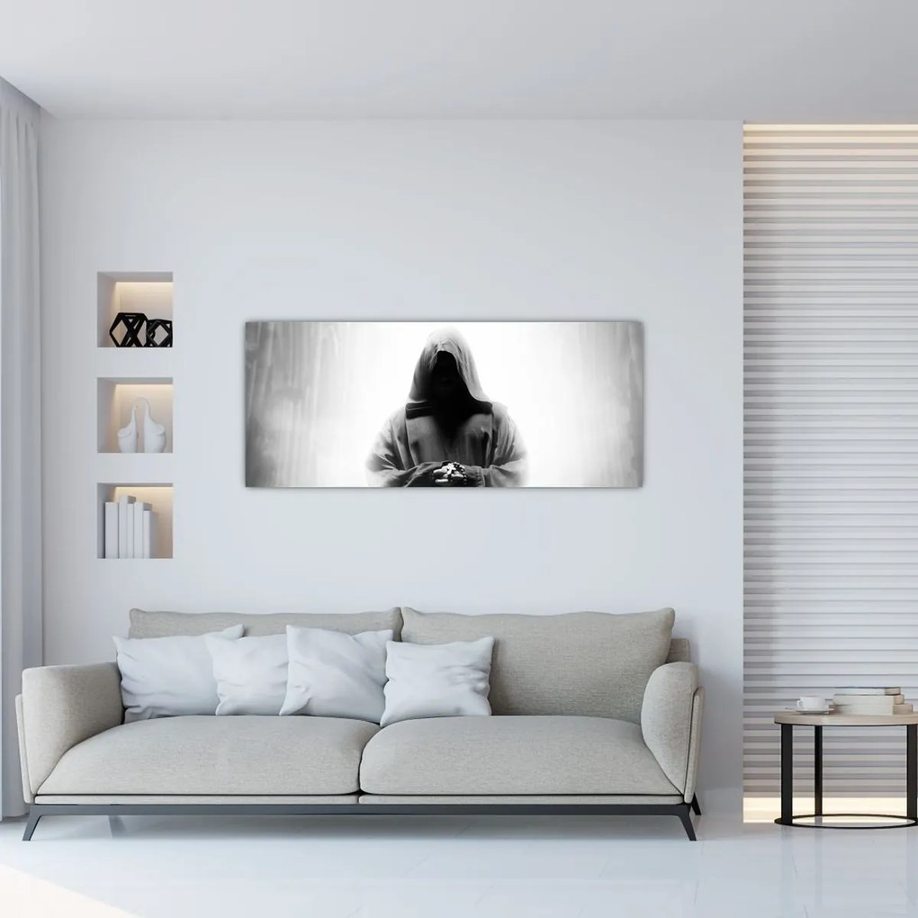 Obraz - Mních v kláštore (120x50 cm)