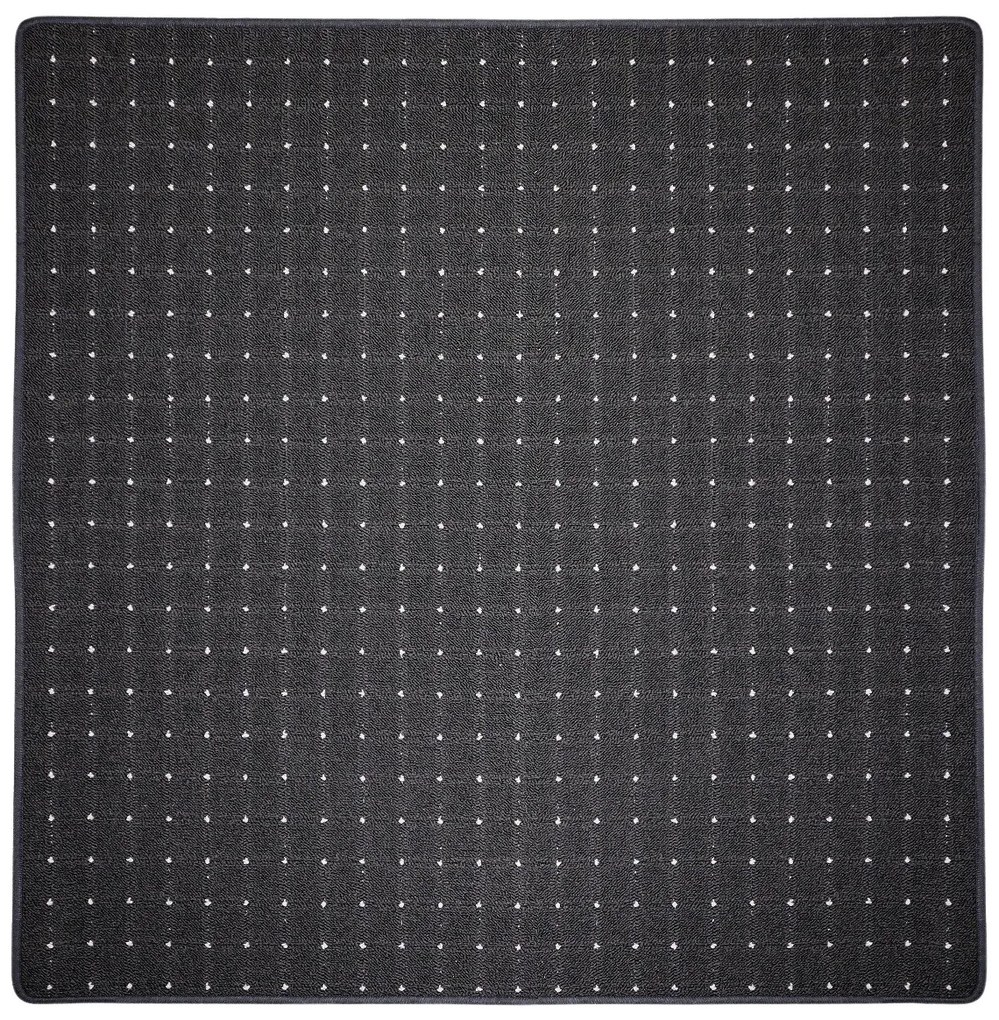 Kusový koberec Udinese antracit štvorec, 100x100, šedá, chodba / predsieň, Condor Carpets