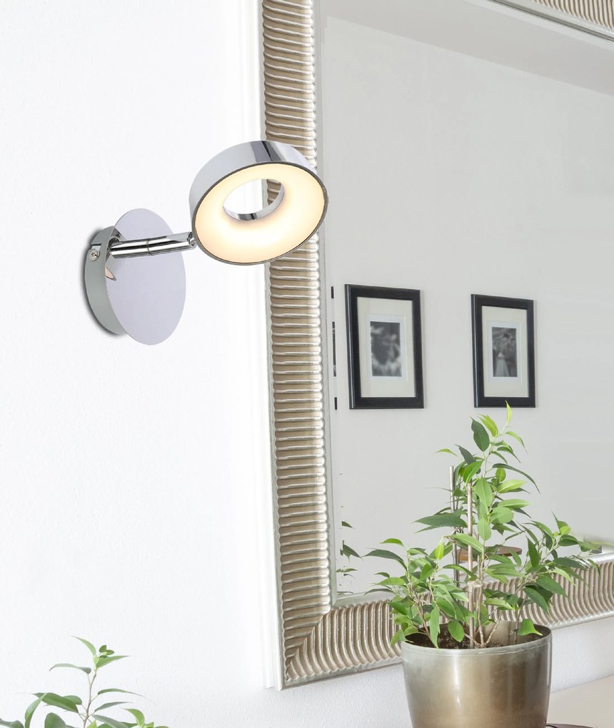Candellux ISLA Nástenné svietidlo 1X4W LED Chrome 3000K 91-61706