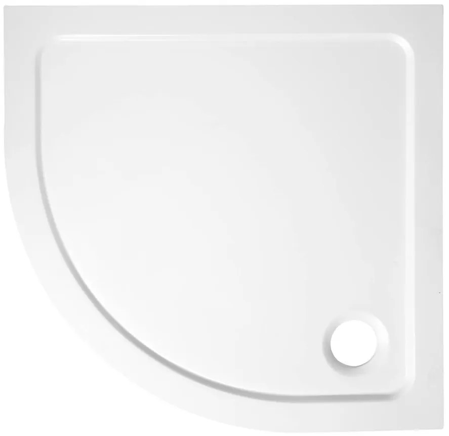 Aqualine Aqualine, TECMI vanička z liateho mramoru, štvrťkruh 80x80x3 cm, R55, PQ558
