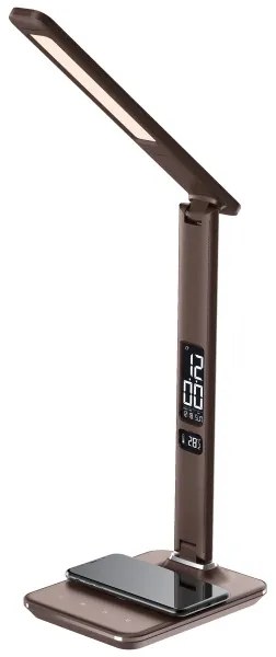 Brilagi-LED Stmievateľná LED lampa REGINA s bezdrôtovým nabíjaním, 8,5 W, 230 V, hnedá