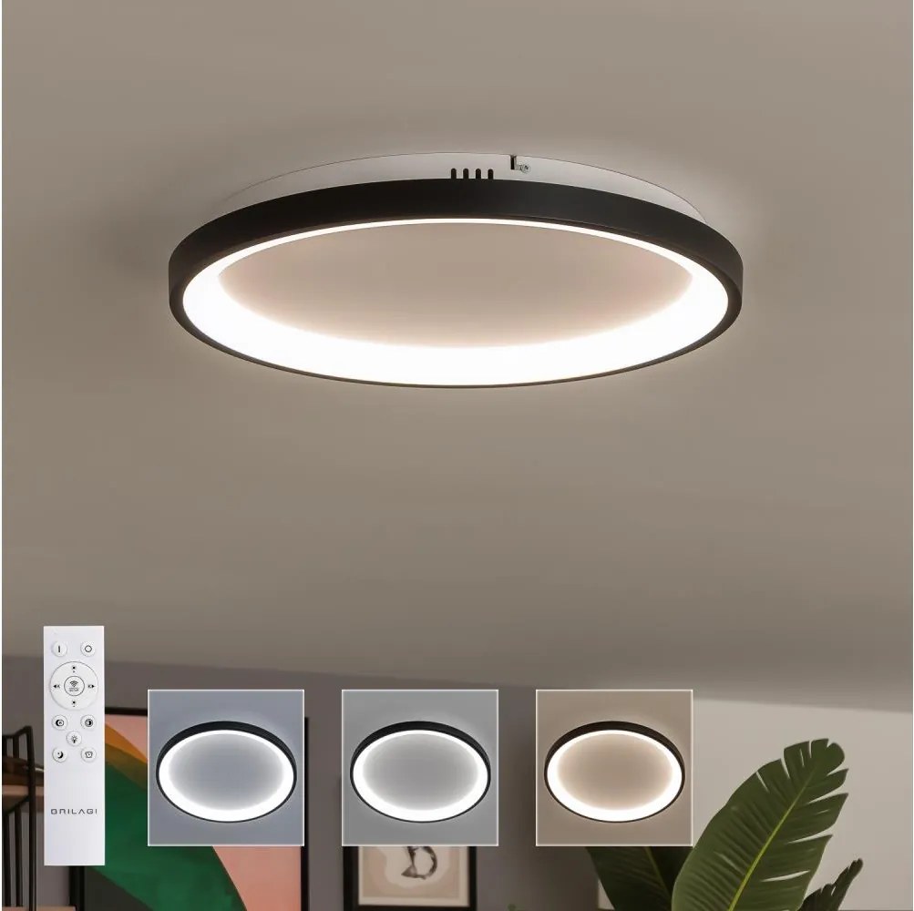 Brilagi -LED stmievateľné stropné svietidlo FALCON SLIM LED/42W/230V priemer 50 cm čierna+DO