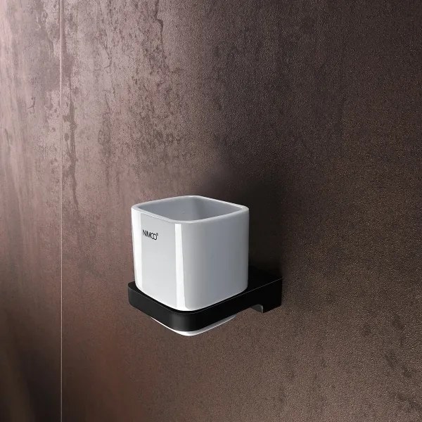 NIMCO MAC set-31K-T-90 -Dávkovač mydla, stojan na kefky a nástenný háčik MAYA