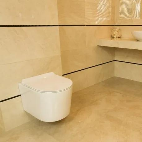 LAVITA LOSO set 2v1- závesná WC misa Rim+  +  WC sedátko LOSO so SoftClose biela