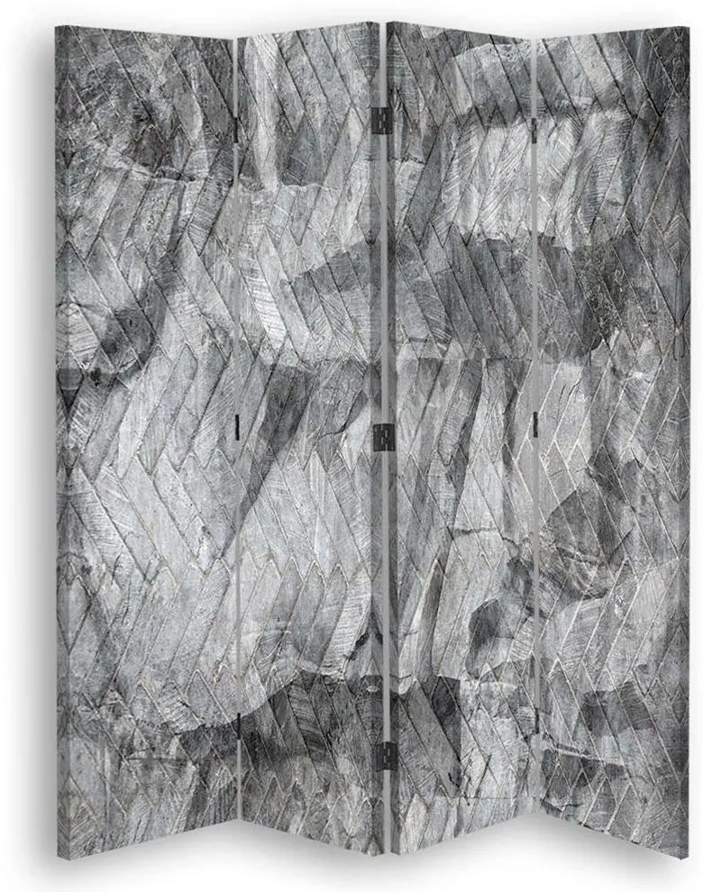 Gario Paraván Serenity of gray Rozmery: 145 x 170 cm, Prevedenie: Otočný paraván 360°