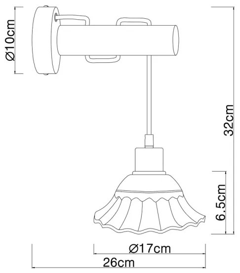 Globo 54050W - Nástenné bodové svietidlo JOWITA 1xE27/40W/230V