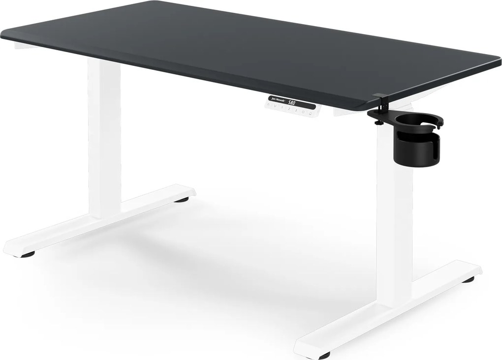 Elektrický stôl s nastaviteľnou výškou ergonomický bielo-antracitový,1200x600 mm: ARIA