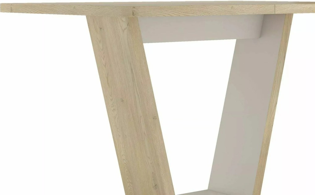 Jedálenský rozkladací stôl Nigel 120/160 cm dub Cremona Torro/kašmírový