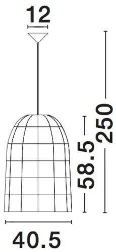 Drevený luster Aurora 40.5 biele