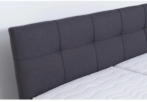 Čalúnená posteľ MARIA 160x200 cm s úložným priestorom, bez matraca, sivá