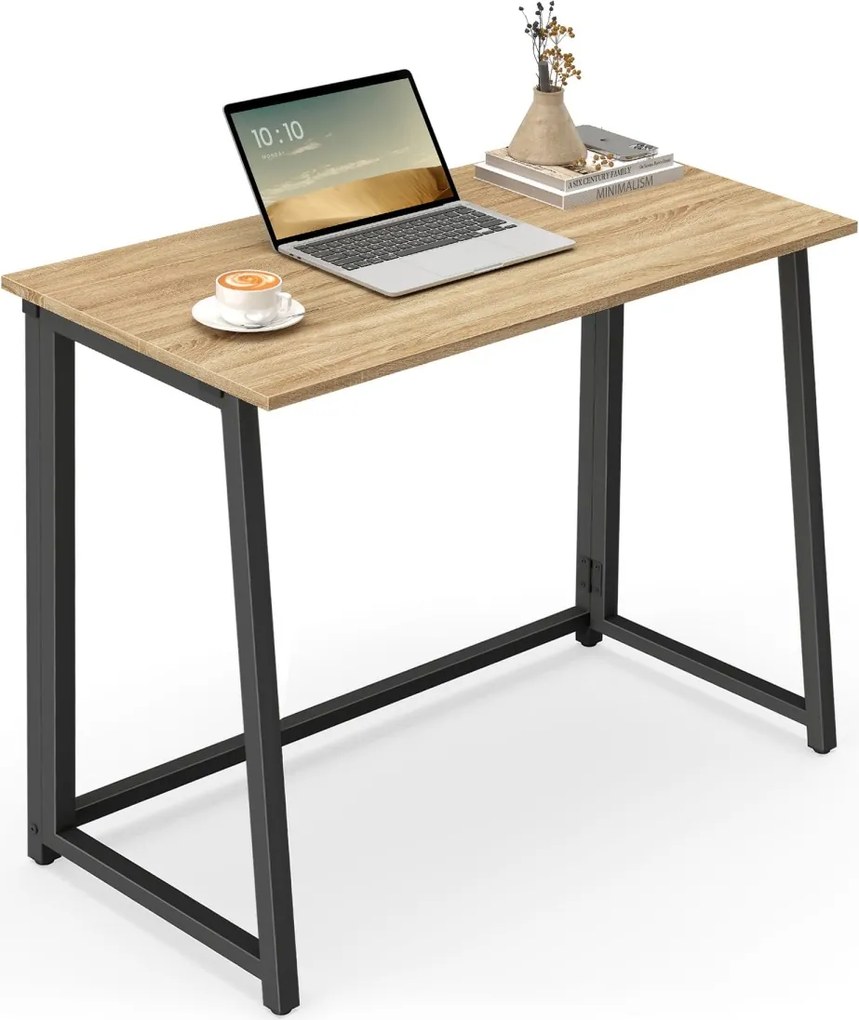 Set do pracovne ZARIMO stôl 80x40 cm dub sonoma + kreslo AVOLA VELVET čierne