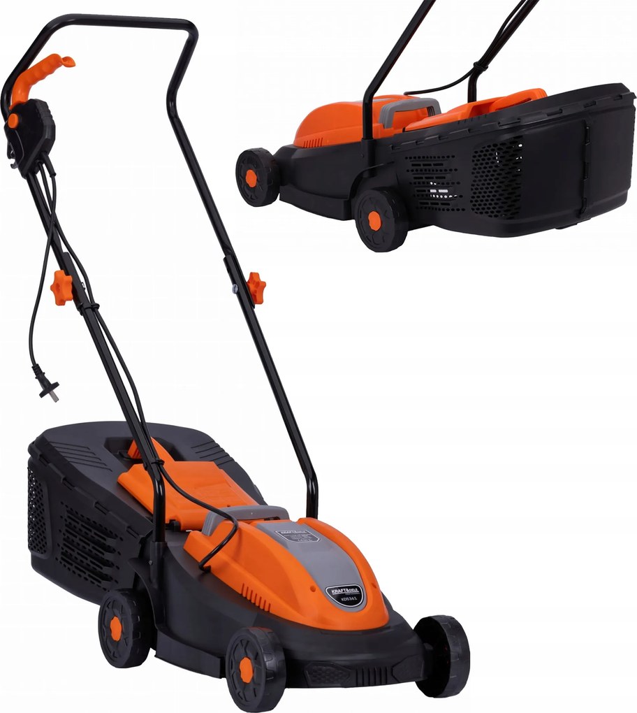 Elektrická Kosačka Na Trávu 2600 W Veľký Kôš 25L 32 cm Regulácia 20/40/55 mm