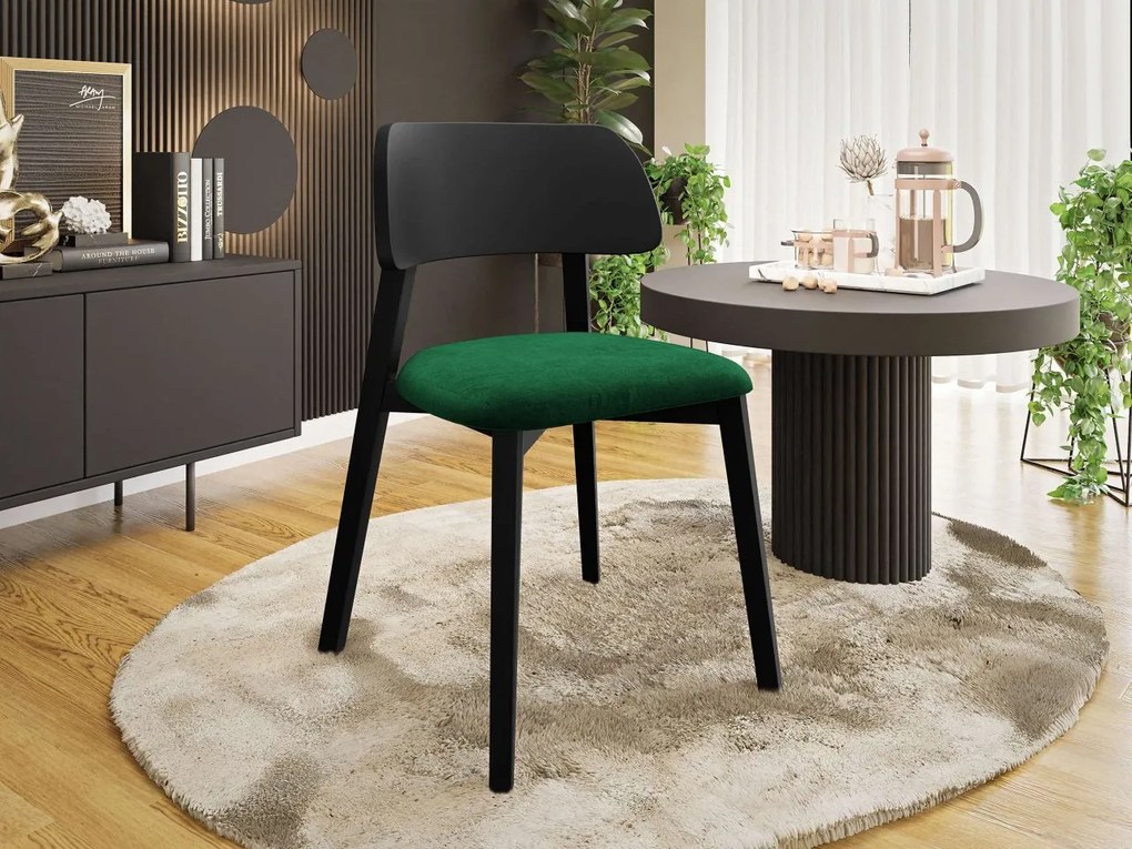 Jedálenská stolička Azunax, Dostupné poťahy: Magic Velvet 2250, Farby: čierna