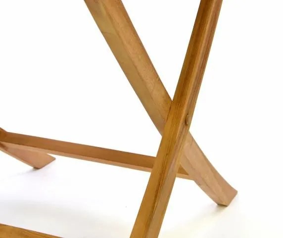 Divero 32596 Drevený záhradný stôl, teakové drevo, 80 x 80 cm