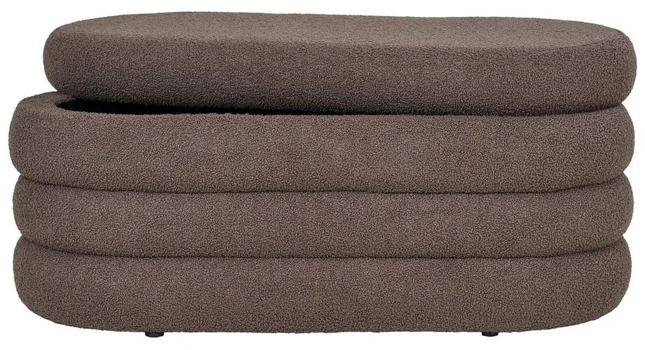 Hnedá lavica z textílie buklé Dartford – House Nordic