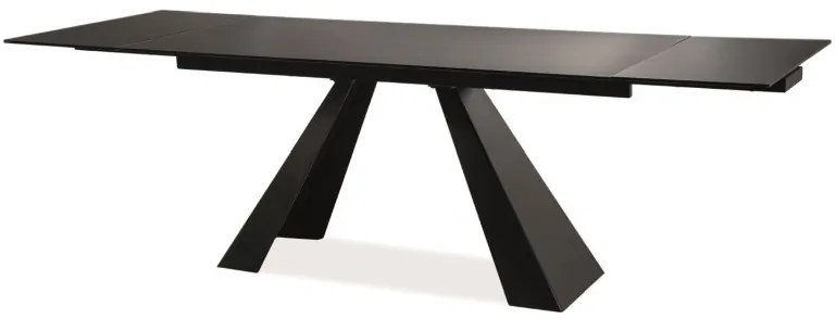 Rozkladací jedálenský stôl 160-240 cm Shelia (čierna + čierna) (pre 8 a viac osôb). Akcia -14%. Vlastná spoľahlivá doprava až k Vám domov. 1050793