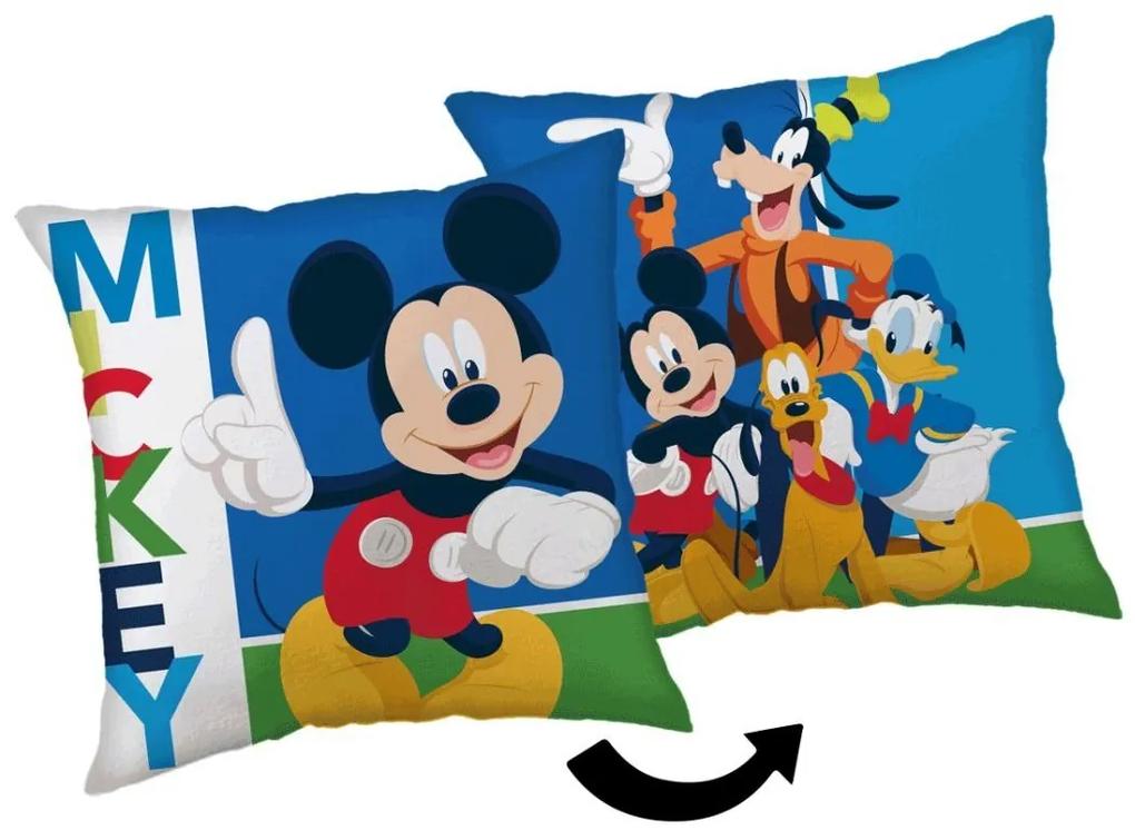 JERRY FABRICS Mikroplyšový vankúšik Mickey and Friends  Polyester, 35/35 cm