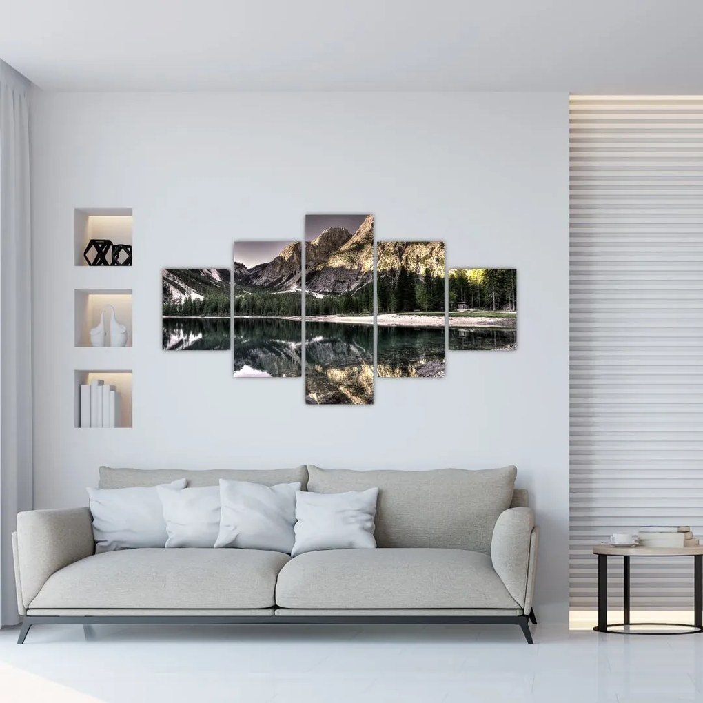 Obraz jazera v horách (125x70 cm), 40 ďalších rozmerov
