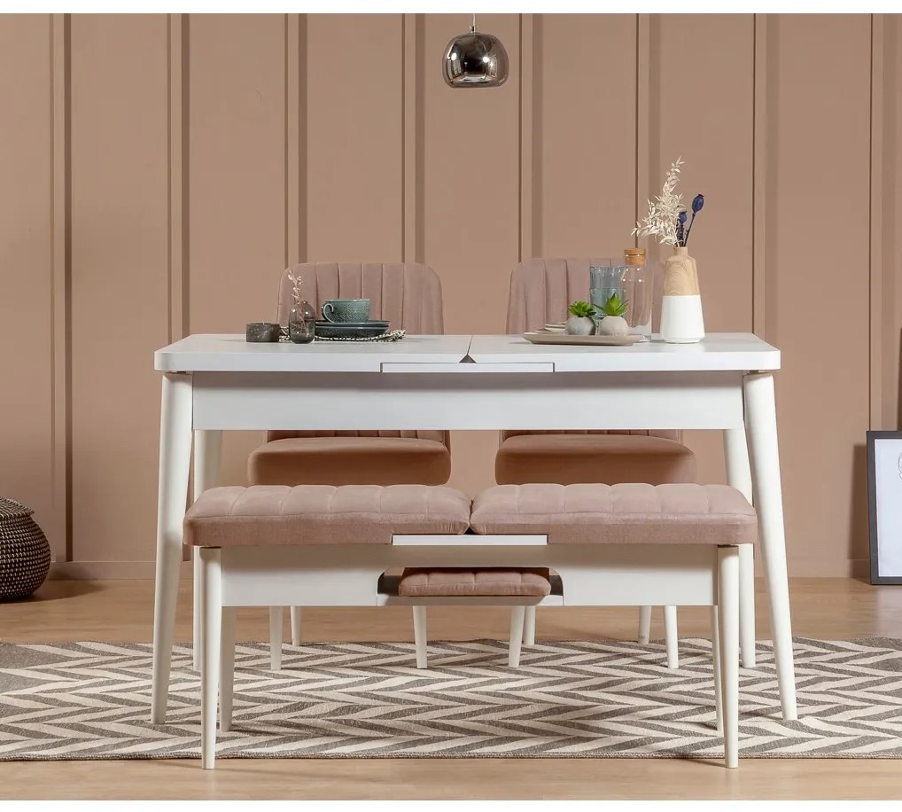 Jedálenská stolička VINA béžová/biela