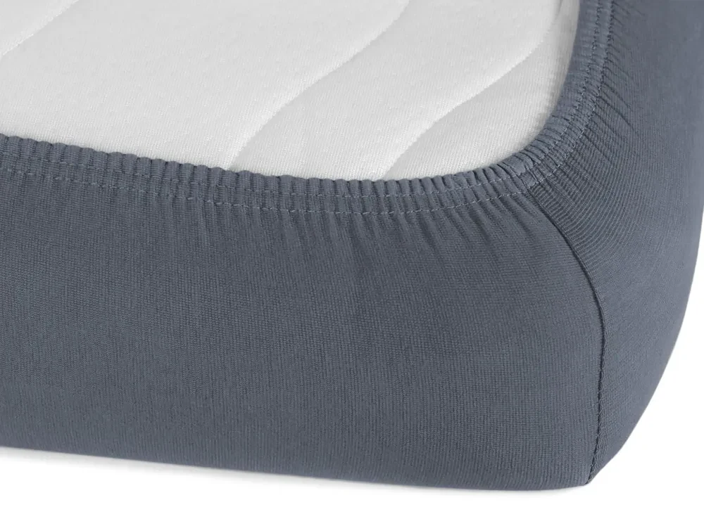 Jersey napínacie prestieradlo na extra vysoký matrac JR-029 Antracitovo sivé 180 x 220 - výška 40 cm
