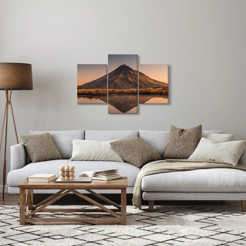 Obraz odrazu hory Taranaki, Nový Zéland (90x60 cm)