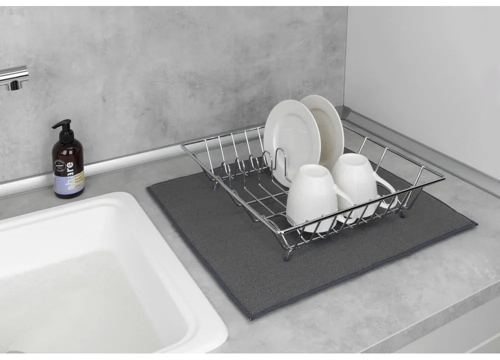 Sivá absorpčná podložka na umytý riad Wenko Miko