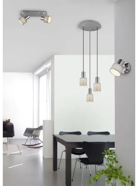 Trio - Luster na lanku WAILER 3xGU10/5W/230V šedá