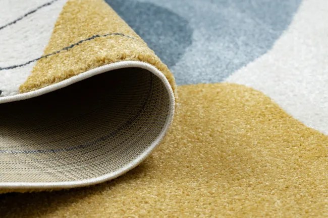 Koberec FUSION 7158 biely / žltý / modrý