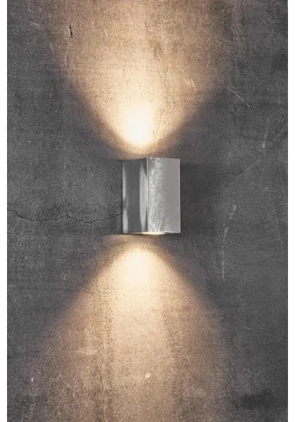 Nordlux - Vonkajšie nástenné svietidlo CANTO 2xGU10/28W/230V IP44 strieborné