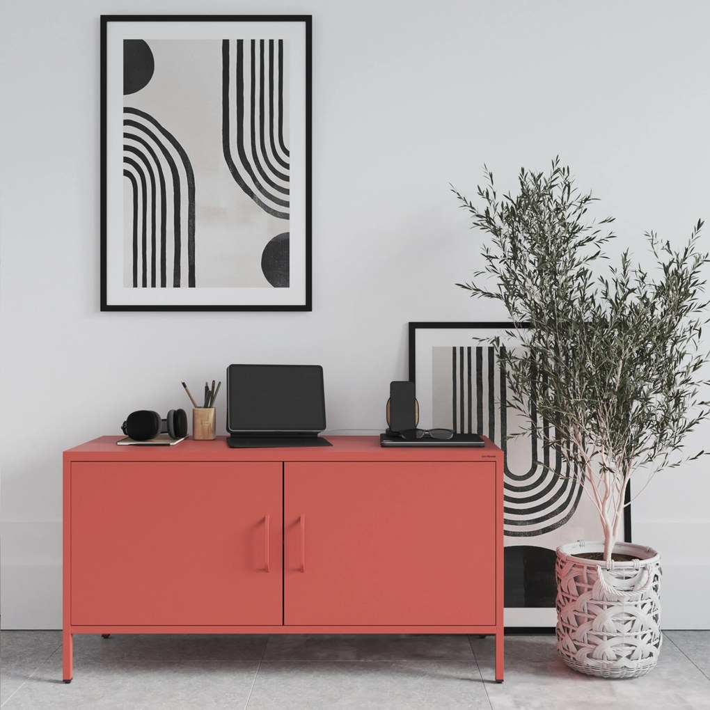 TV stolík na nožičkách ROSA, 1150 x 595 x 400 mm, Modern: červená farba
