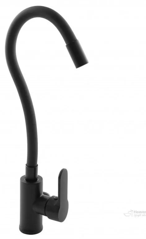 Gamma Flex 2000, stojanková drezová batéria s flexibilným ramenom, čierna matná, GMA-BFX-2000BK