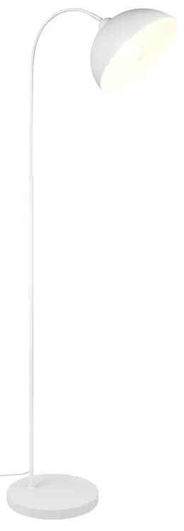 Biela stojacia lampa s kovovým tienidlom (výška 170 cm) Sierra – Trio