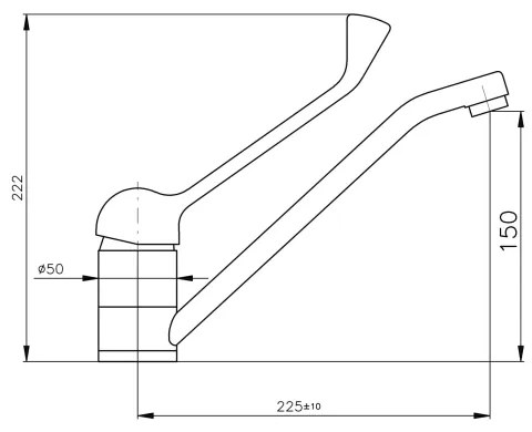 RAV Slezák MS605.0 - Umývadlová batéria s lekárskou pákou MISSISSIPPI chróm