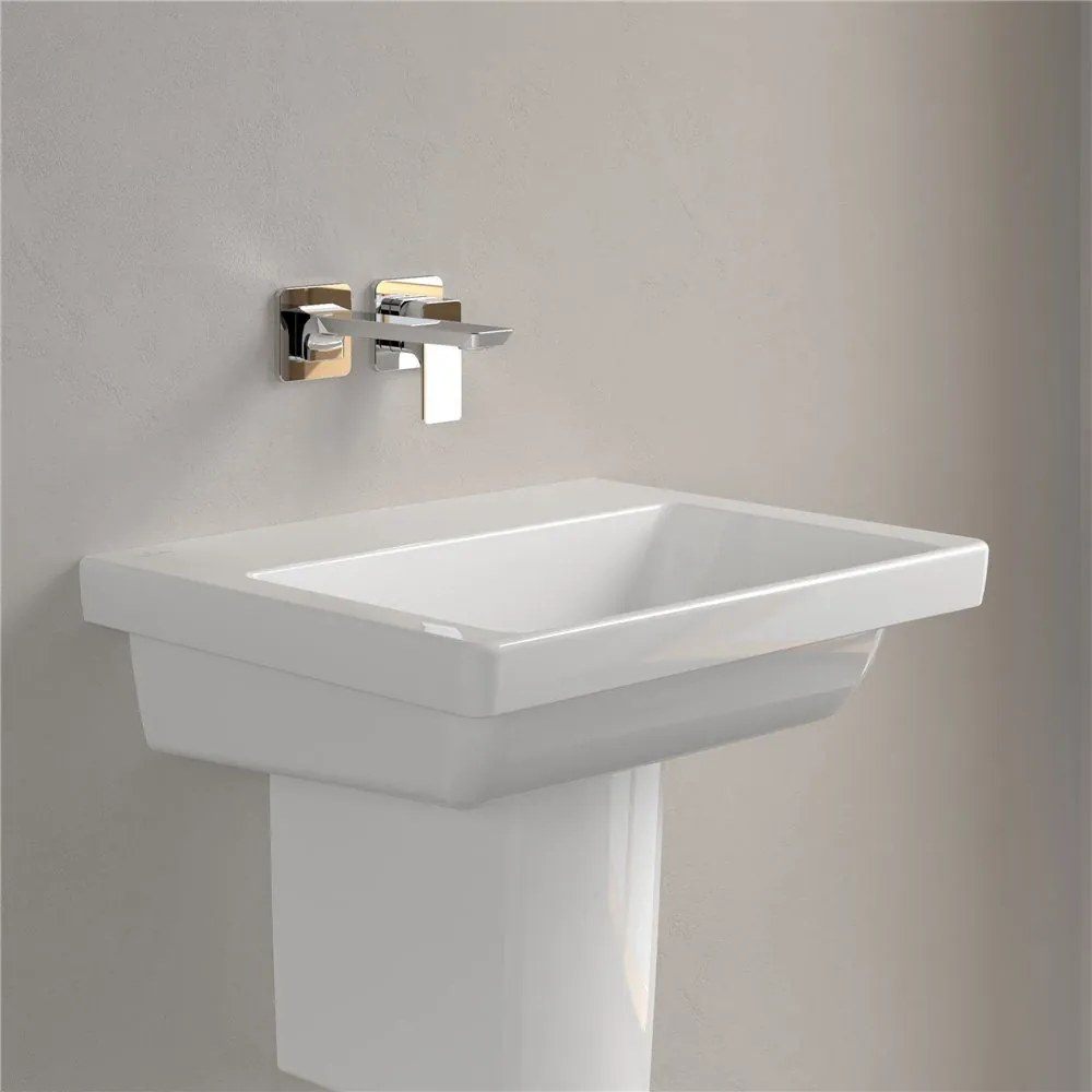 VILLEROY & BOCH Subway 3.0 závesné umývadlo bez otvoru, bez prepadu, 550 x 440 mm, biela alpská, 4A705801