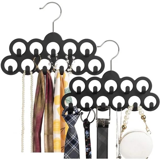 JJA Vešiak na kravaty a opasky, semiš, 11 háčikov