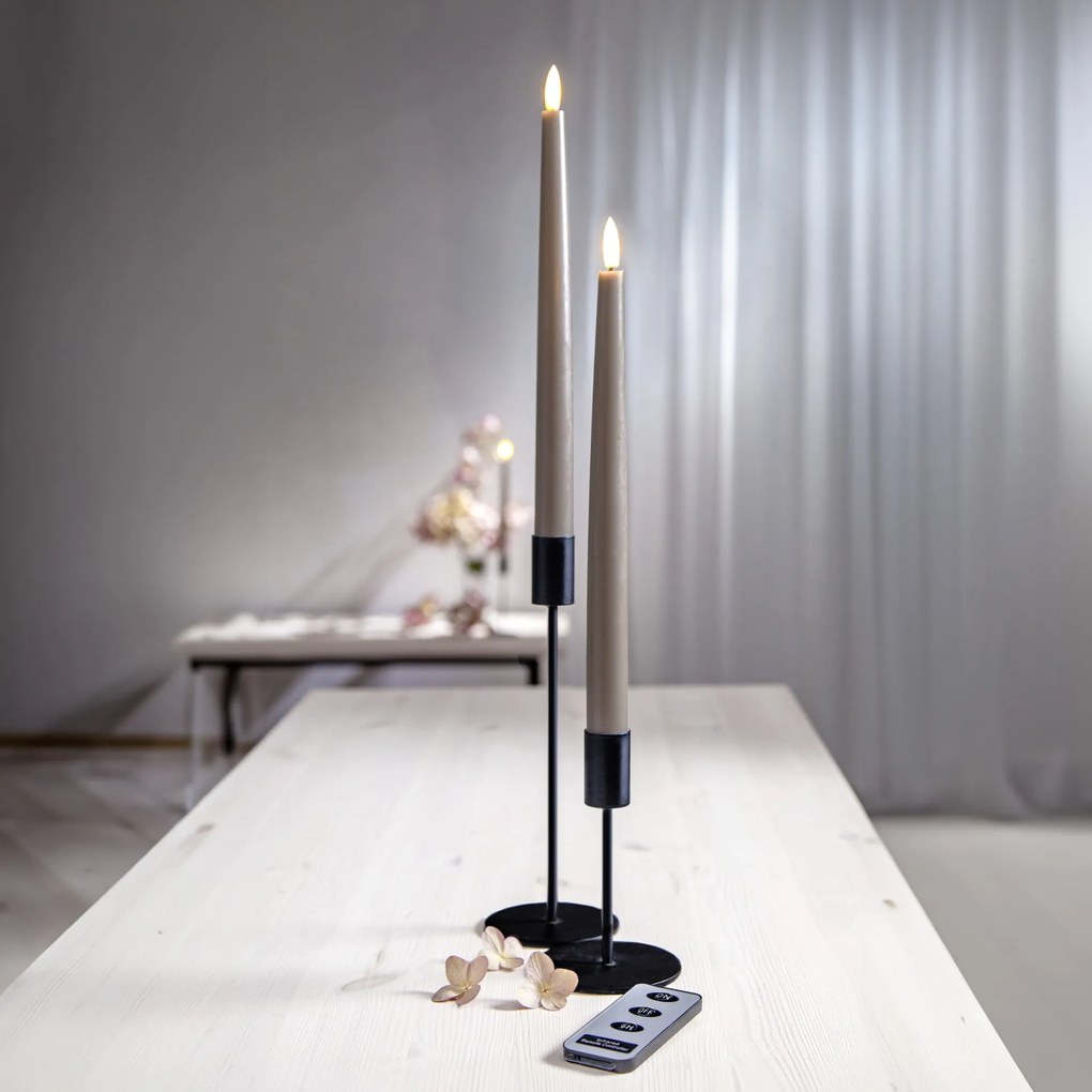 STAR TRADING LED sviečka Flamme Slim Mole 28 cm – sada 2 ks + diaľkový ovládač