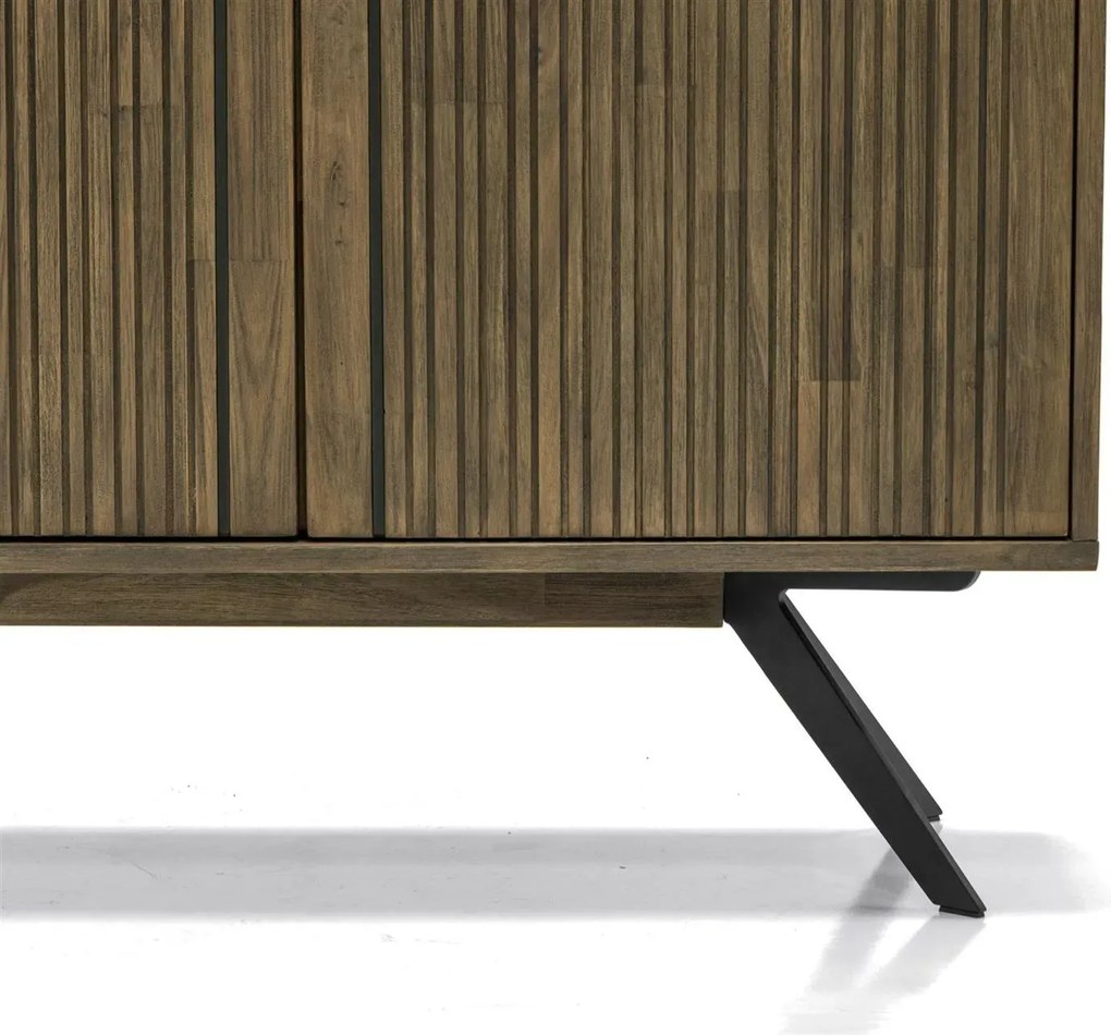 Komoda Massa 160 cm z masívu hnedá/grafit