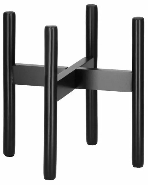 SPRINGOS Drevený stojan na kvety 30 cm, čierny SPRINGOS FLO